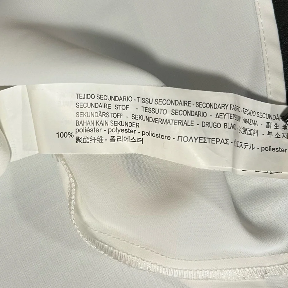 Zara Basic Button Up Blouse with Polka Dot Ties and 3/4 Sleeves/Medium - Picture 7 of 8